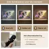 Puppy - Zon - Bloemen - Natuur - Bordercollie - Hond Light Box met batterij (Wandlamp kind) middel -USP_lichtkleurNL