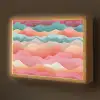 Golven - Kleurrijk - Abstract Light Box met batterij (Wandlamp kind) middel -z3d_website