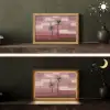 Illustratie - Bloemen - Vlakken - Abstract Light Box met kabel (Tafellamp) klein -sfeer3