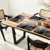 Schotse hooglander - Kalf - Zwart - Wit Placemat vinyl groot -zzsfeer4_Kitchenyeah-website