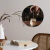 Espresso - Melk - Café Wandcirkel behangsticker klein -sfeer3