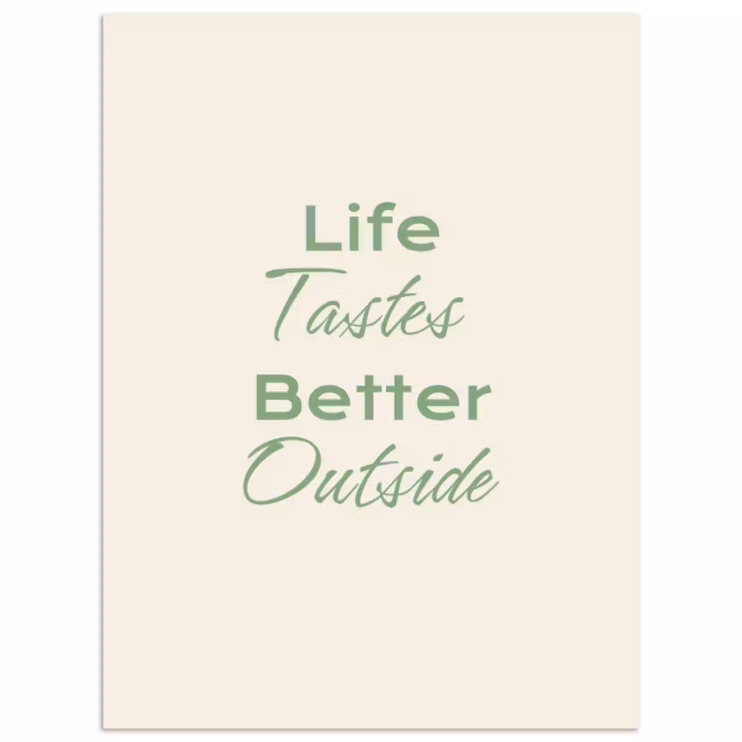 Poster – Tekst - Sierlijk - Letters - Groen