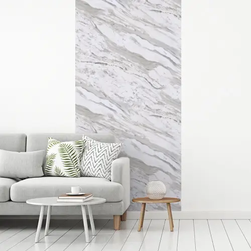Marmer - Wit - Grijsgroen fotobehang vinyl groot 64 -woonkamer