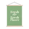 Tekst - Groen - Sierlijk - Letters textielposter latten blank klein -3d