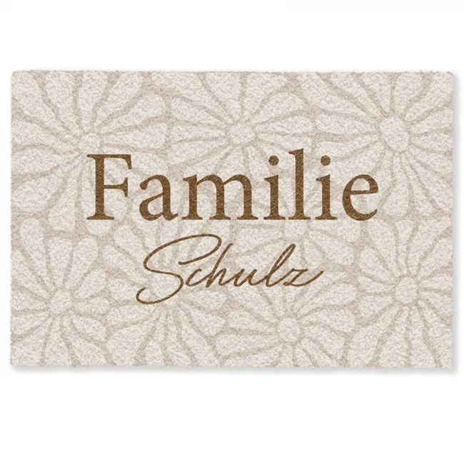 Personalisierbare fußmatte - Familie