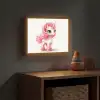 Unicorn - Meisjes - Kinderen - Eenhoorn - Roze Light Box met batterij (Wandlamp kind) middel -sfeer5_kind