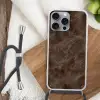 Bruin marmer - Organisch - Natuursteen Hoesje iPhone 16 Pro Max met koord klein -sfeer4