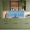 Ruitpatroon - Blauw - Crème keuken achterwand 2 middel 871 -sfeer3
