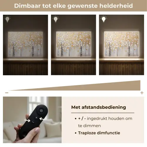 Bomen - Aquarel - Kunst - Natuur Light Box met batterij (Wandlamp) middel -USP_dimbaarNL