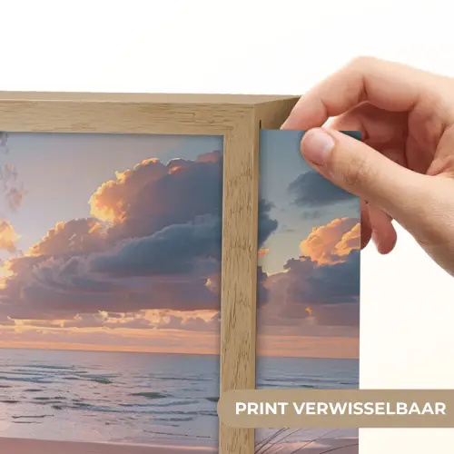 Zonsondergang - Zee - Strand - Duinen - Natuur Light Box met batterij (Wandlamp) middel -USP_websiteprintNL