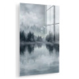 Bos - Meer - Mist - Natuur - Grijs plexiglas 5mm klein -zzzproduct_nieuw