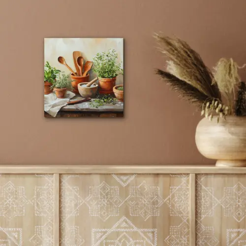 Potten - Kruiden - Hout aluminium wit klein -sfeer4