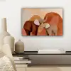 Olifanten - Oranje - Abstract canvas 2cm klein -sfeer6