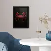 Krab - Rood - Vissen - Schaaldieren fotolijst zwart zonder passe partout klein -sfeer4