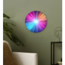 Abstract - Light - Burst - Modern - Colorful Wandcirkel kunststof plaat 5mm dik klein -sfeer3