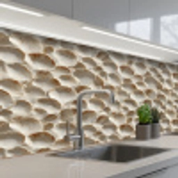 Schelpen - Waaiervorm - Wit keuken achterwand 2 middel 871 -3d_schuin