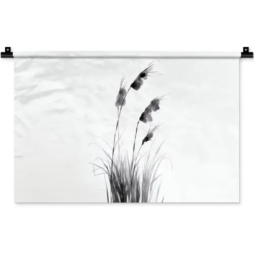Minimalistisch - Stelen - Wit Wandkleed katoen klein -zz3d