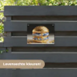 Delftsblauw - Goud - Burger tuinposter los doek klein -sfeer3