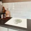 Schelp - Quote - Groen Inductie beschermer vinyl 3mm middel -sfeer3