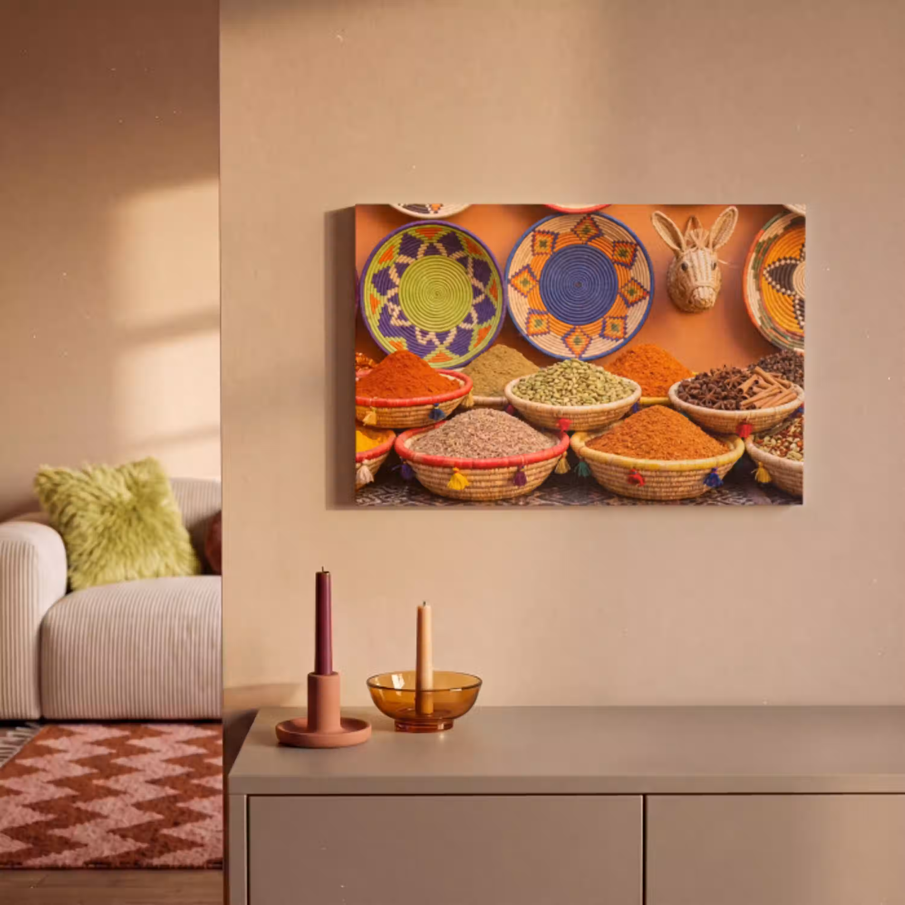 Eten - Kleurrijk - Cultuur canvas 2cm klein -sfeer1