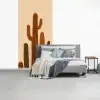 Cactus - Woestijn - Zand - Bruin fotobehang vinyl groot -slaapkamer