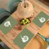 Vijgen - Minimalistisch - Getekend - Mosgroen Placemat vinyl groot -zzsfeer5_Kitchenyeah-website