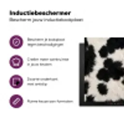 Bont - Textuur - Zwart - Wit Inductie beschermer vinyl 3mm middel -zzzzzzz-cc-usp