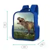 Dino - Gras - Tekening - Kinderen - Jongens Kinderrugzak - Blauw middel -productfoto_formaten