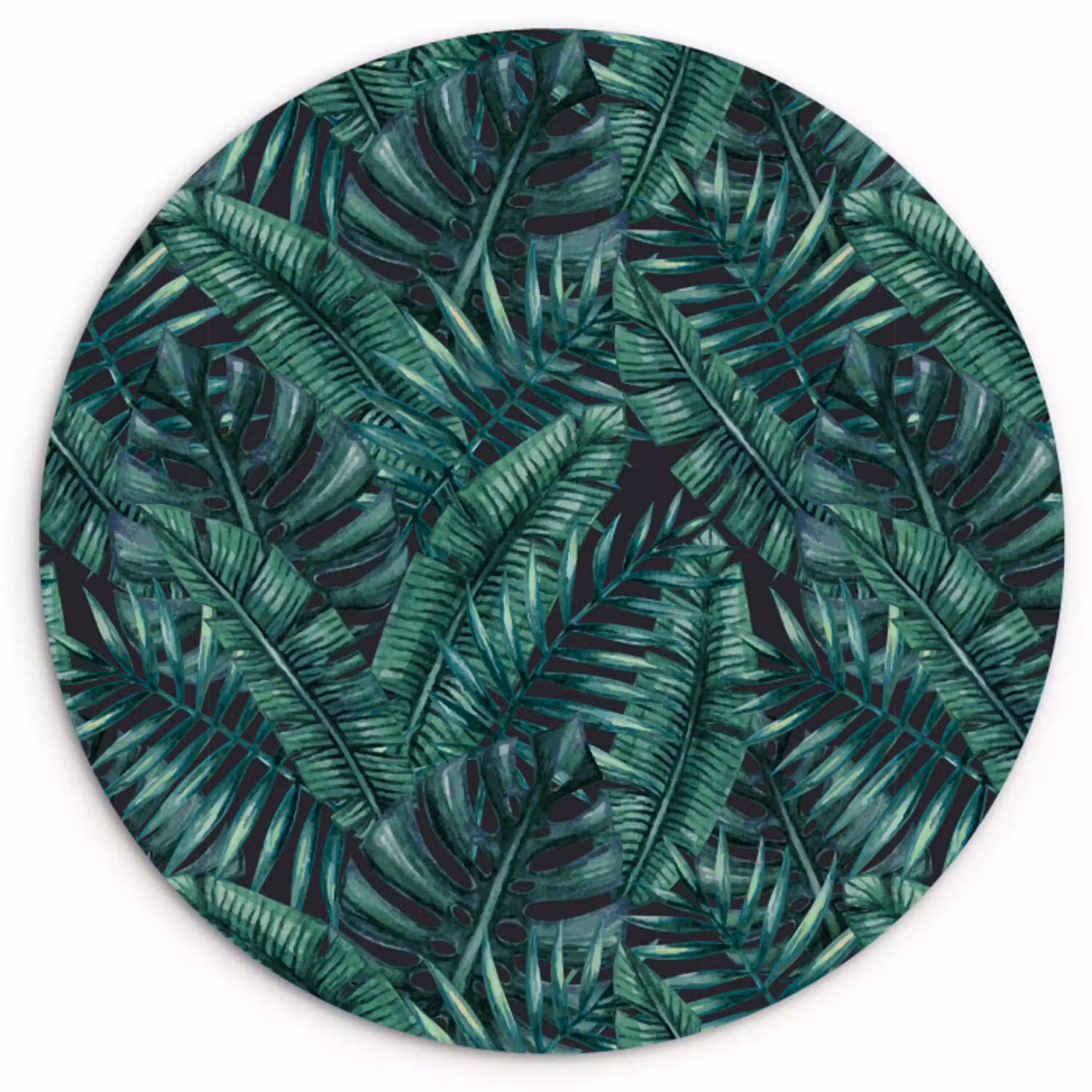 Jungle - Beplanting - Overlapping - Afsnijding Wandcirkel plexiglas klein 852 -3d