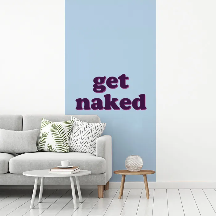 Speels - Boodschap - Blauw fotobehang vinyl groot -woonkamer