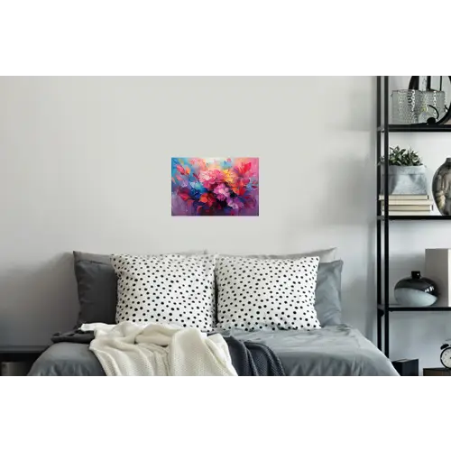 Bloemen - Roze - Watercolor - Kunst Muursticker klein -slaapkamer