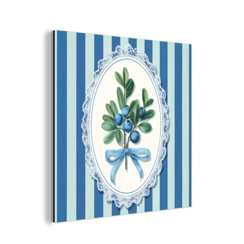 Illustratie - Bessen - Blauw - Strepen aluminium wit klein -3d