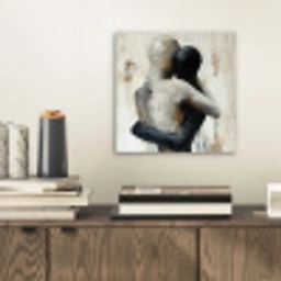 Abstract - Liefde - Zwart wit - Modern aluminium wit klein -sfeer1