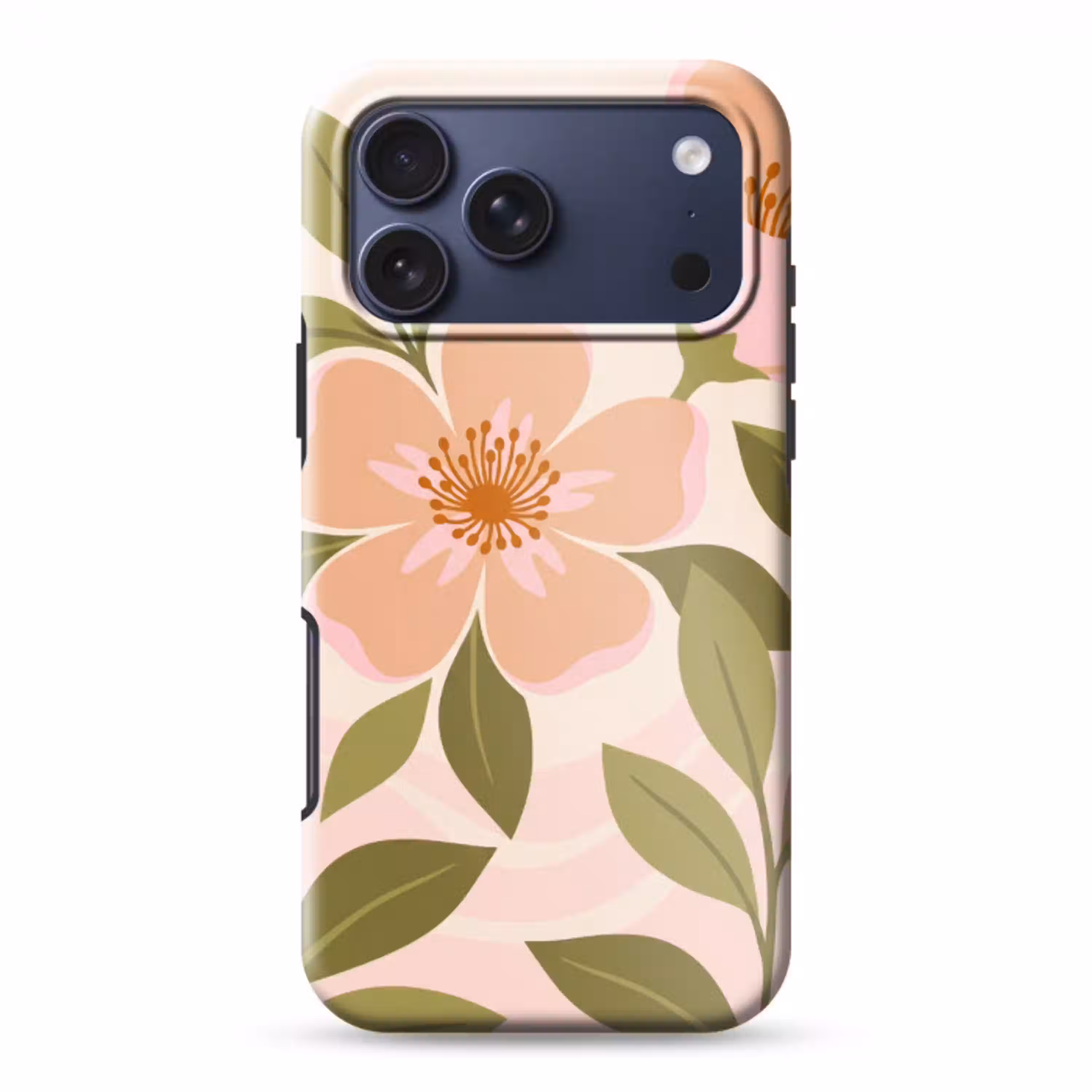 Grafisch - Bloemen - Roze Toughcase MagSafe Apple iPhone 17 Pro Max klein -3d