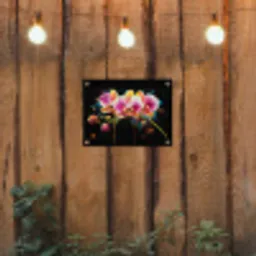 Orchidee - Graffiti - Kleurrijk - Bloemen - Abstract tuinposter los doek klein -sfeer1
