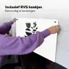 Japandi - Zwart - Abstract Inductie beschemer met haakjes klein -ky-ophangen-nl