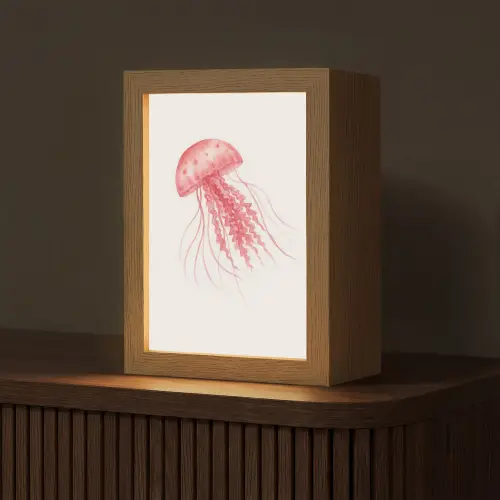 Kwal - Tentakels - Roze Light Box met kabel (Tafellamp) klein -z3d_website