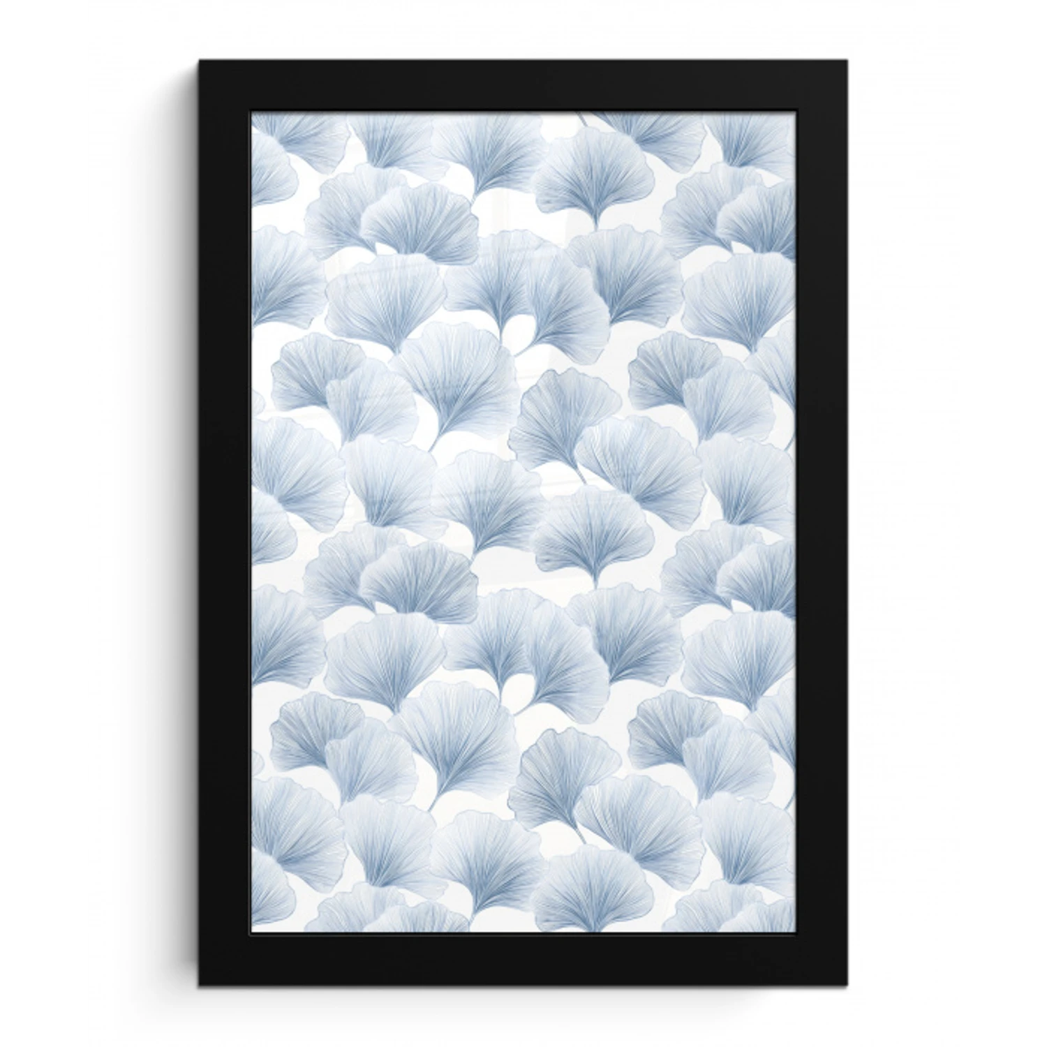 Waaier - Modern - Blauw fotolijst zwart zonder passe partout klein 224 -3d