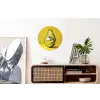 Avocado - Discobal - Geel - Glitter Wandcirkel aluminium klein -kantoor