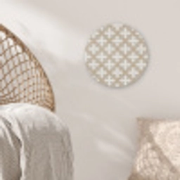 Patroon - Symmetrisch - Beige Akoestische PET Vilt - Rond klein 838 -sfeer4