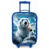 IJsbeer en pinguïn in besneeuwd berglandschap Kinderkoffer - Blauw klein -zz3dotto