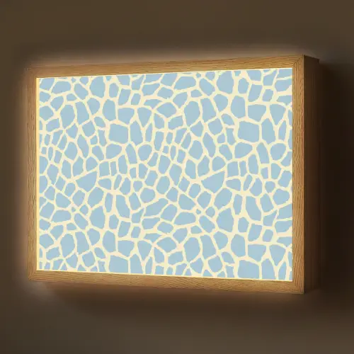 Giraf - Modern - Blauw Light Box met batterij (Wandlamp) middel 907 -z3d_website