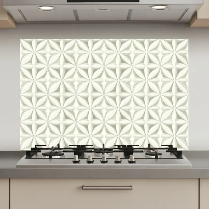 Abstract - Structuur - Grijs - Wit keuken achterwand spatscherm klein 900 -3d_website