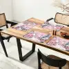 Kerstdorp - Roze - Winter - Sneeuw - Huizen Placemat vinyl groot -zzsfeer4_Kitchenyeah-website