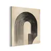 Boog -  Strepen - Minimalistisch - Zwart aluminium wit klein -3d