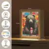 Graffiti - Beer - Dier - Muur - Street art Light Box met kabel (Tafellamp) klein -USP_NL