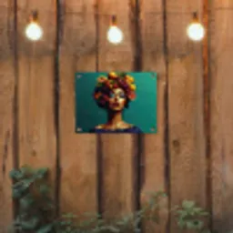 Vrouw - Hoodtooi - Tropisch - Fruit - Druiven tuinposter los doek klein -sfeer1