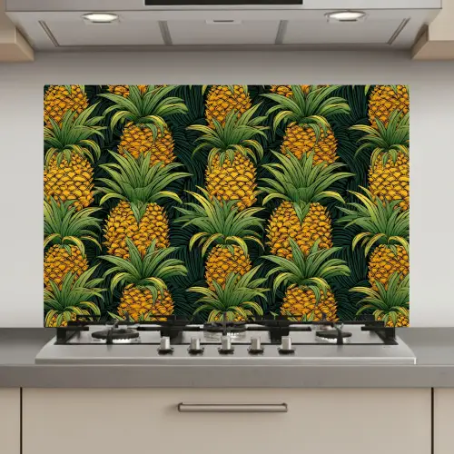 Illustratie - Patroon - Ananas keuken achterwand spatscherm klein 900 -3d_website