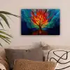 Sierglas - Boom - Rood - Vlakken canvas 2cm klein -sfeer1
