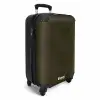 Lederen look donker groen NBS - Handbagage koffer - Volwassenen Unisex middel -productfoto_3d